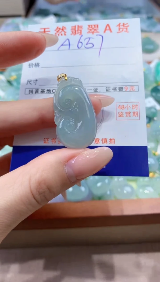 翡翠未镶嵌颈饰天然A货翡翠挂件