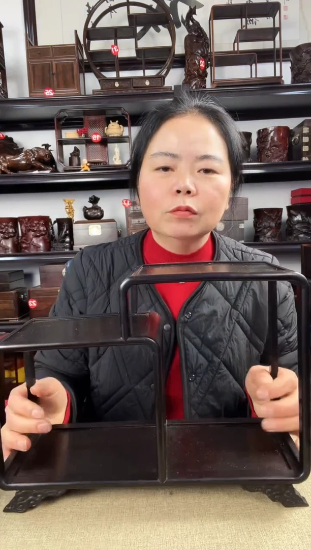 木老李红木工艺品黑二连