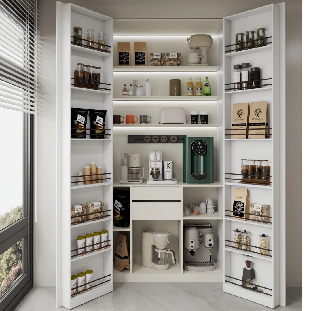 冰箱柜可定制餐边柜储物柜简约收纳柜轻法式奶油风