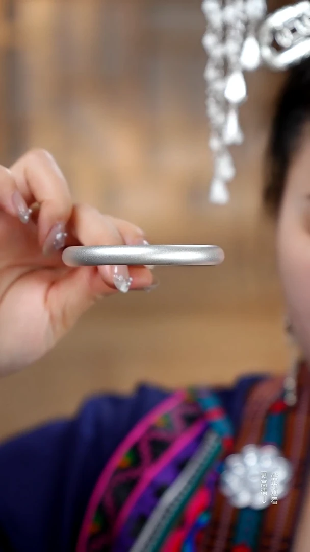 珐琅足银999古法轮胎手镯62圈