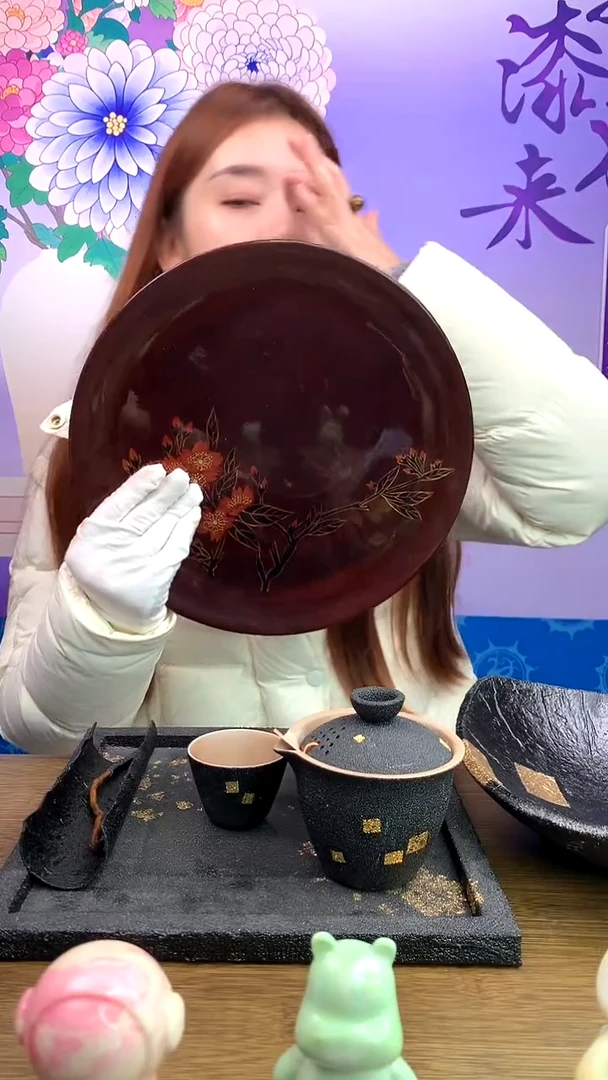 【闪购商品】成都漆艺隐花樱花圆盘