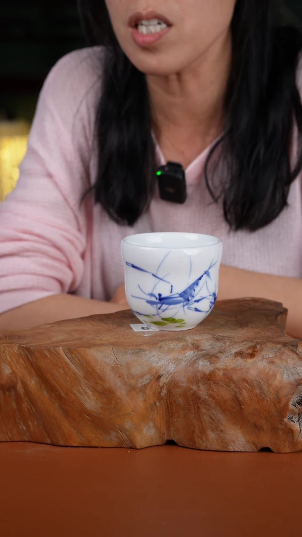 陶瓷景德镇高温釉中彩葫芦杯直径9高8