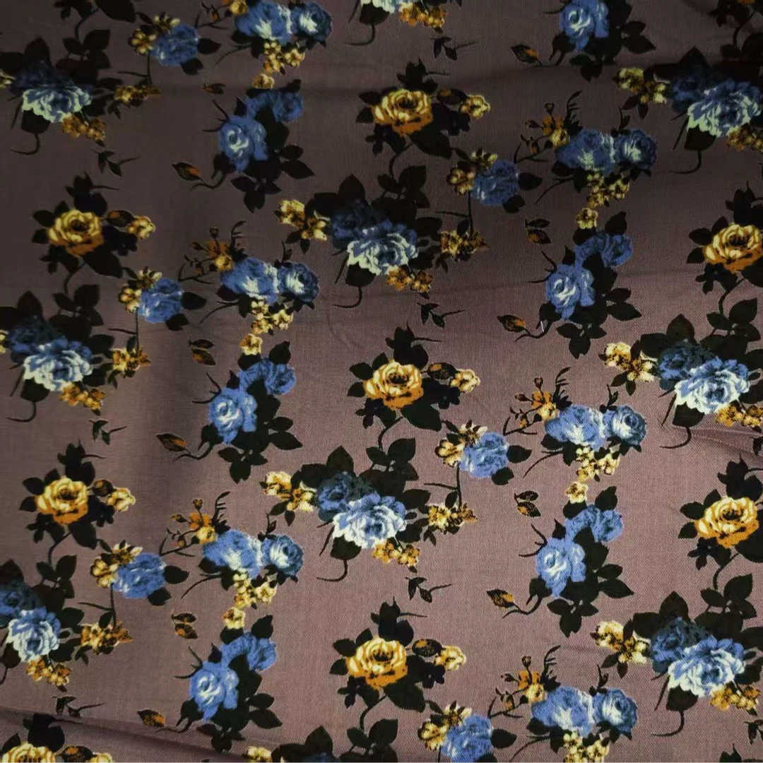 雕印黄蓝玫瑰面料（不支持七天无理由退换）