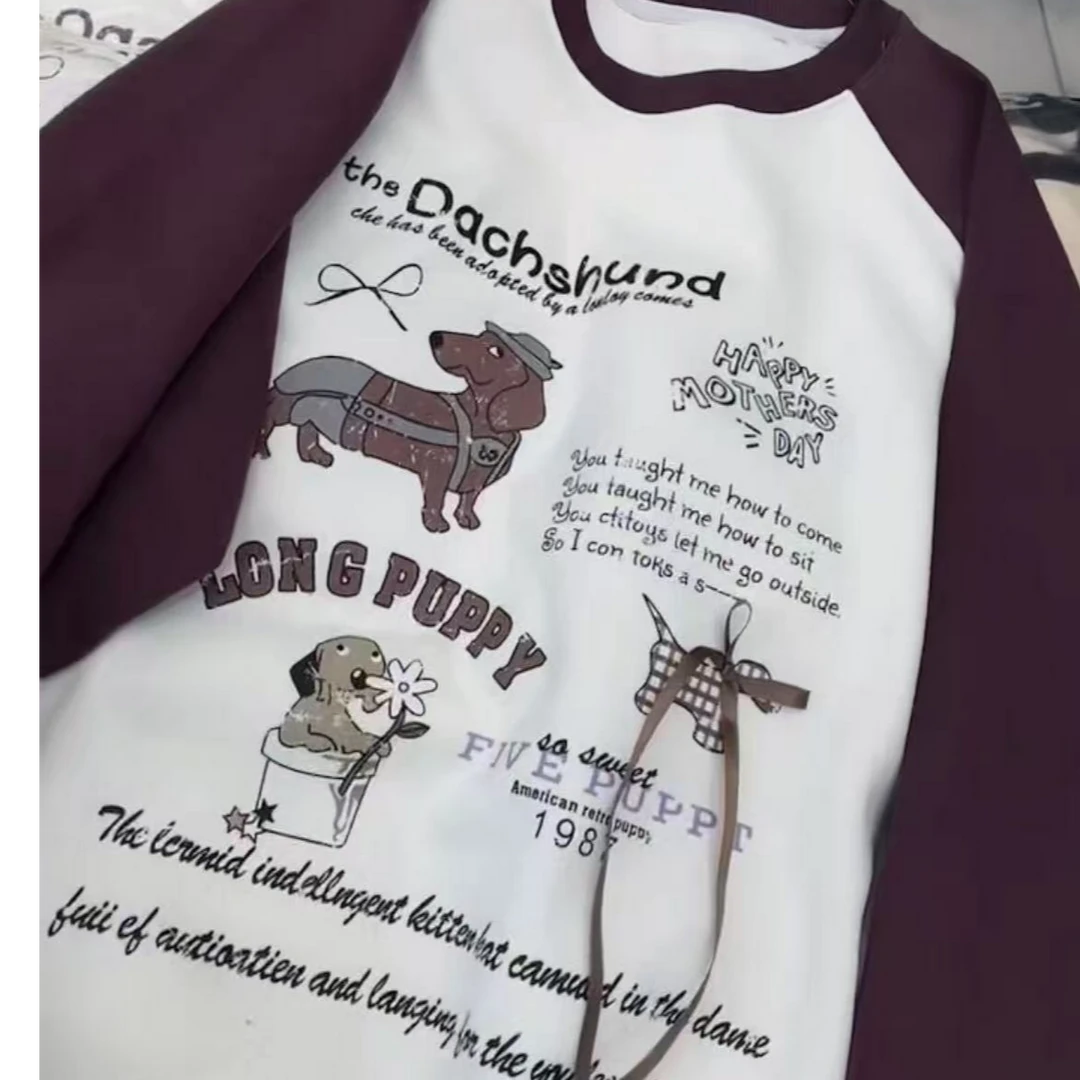 KJ2818新款休闲卡通蝴蝶结卫衣