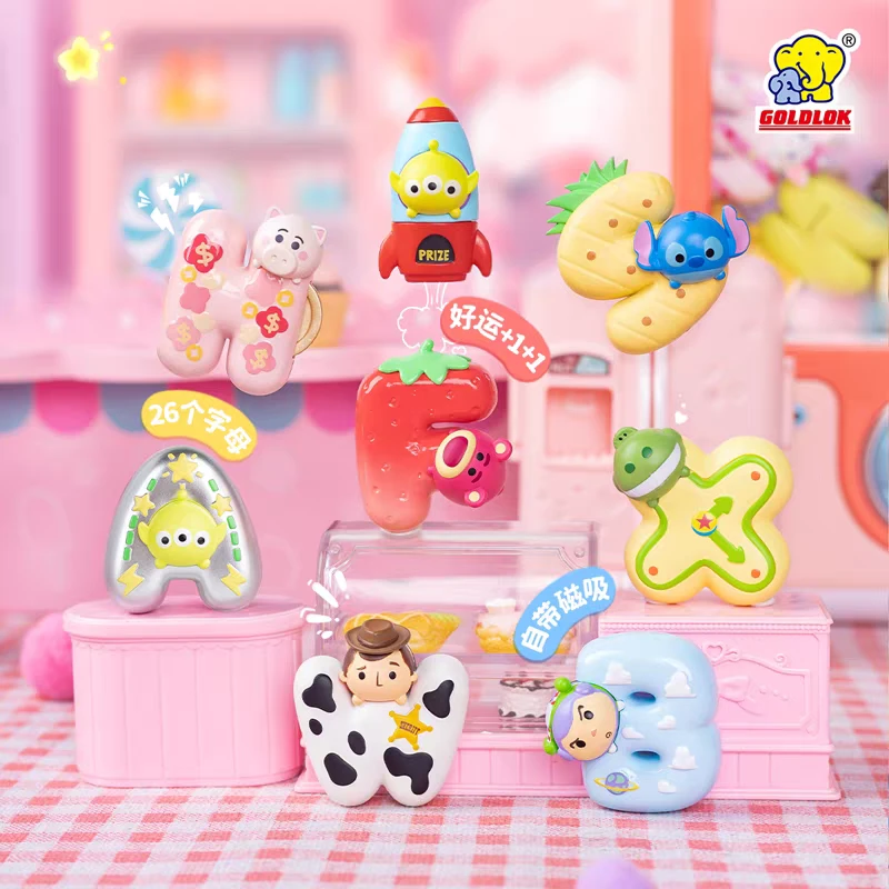 迪士尼松松TSUMTSUM字母萌粒磁吸摆件冰箱贴可爱潮玩盲袋