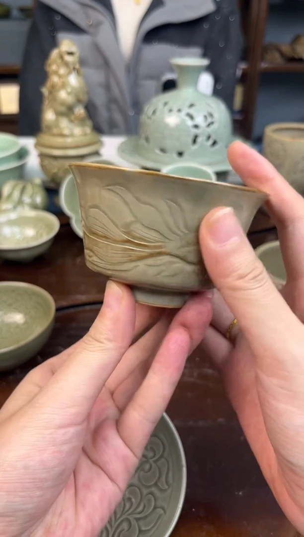 盏手工仿古煤烧马蹄杯