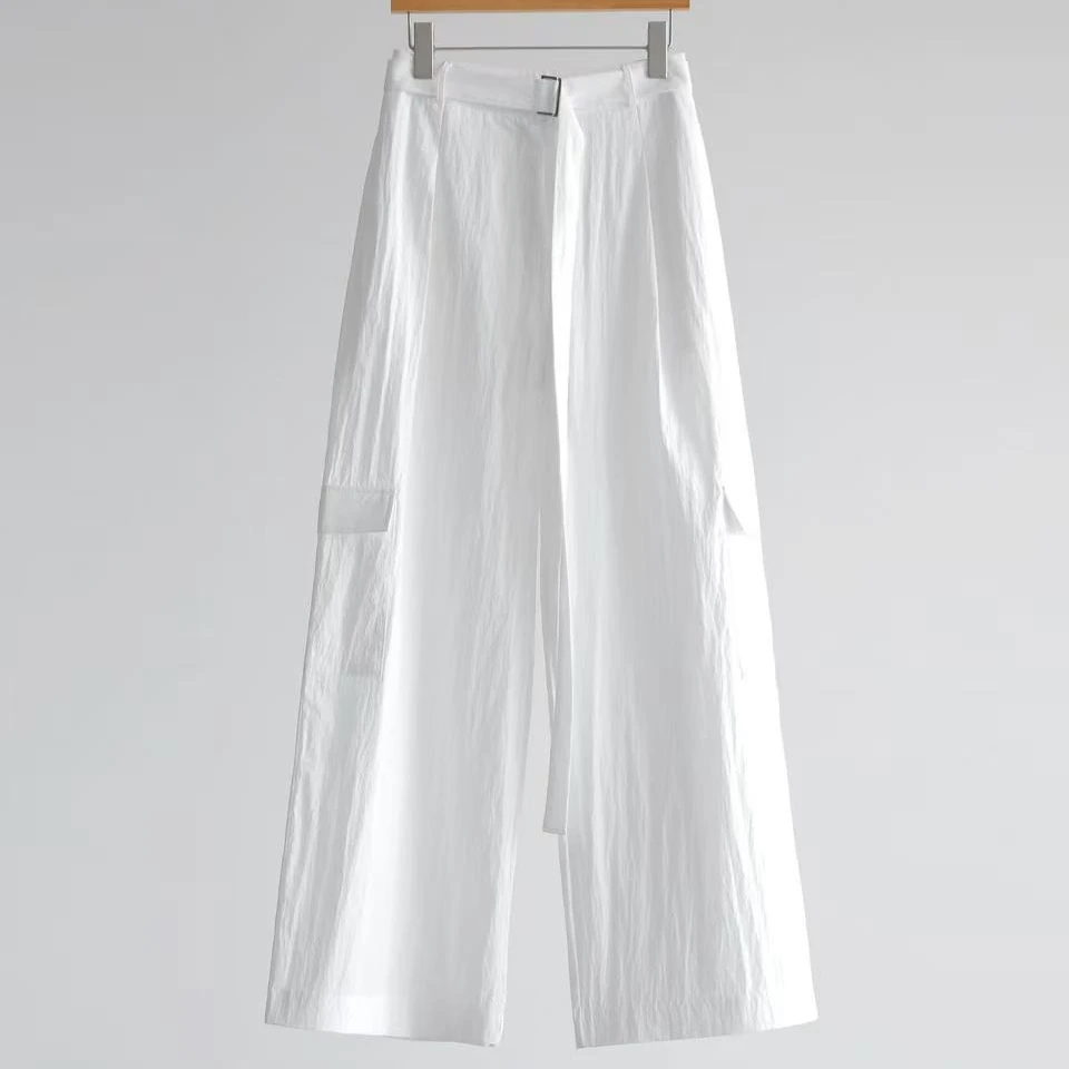 碧凝腰带工装休闲阔腿裤（东大门款TBB1520）