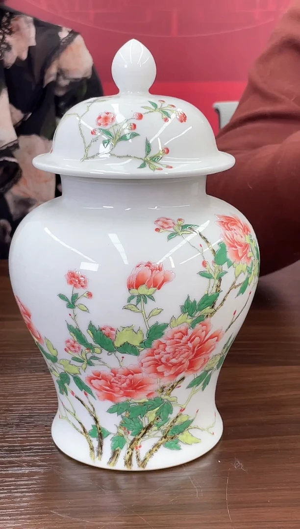 【闪购商品】760函夏非遗珐琅彩花卉将军罐