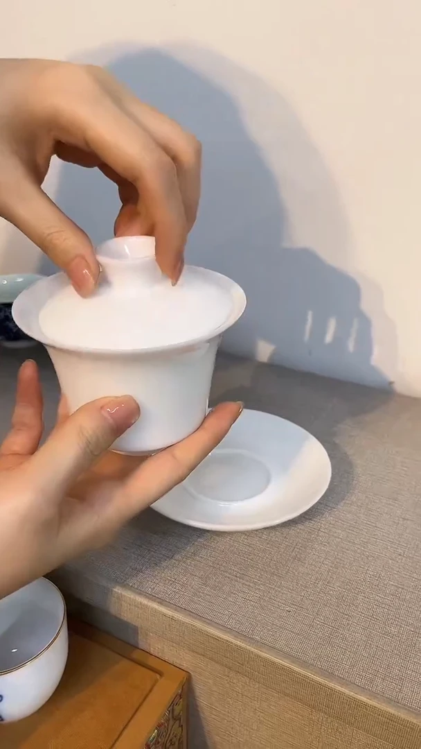 景德镇高温瓷白瓷三才