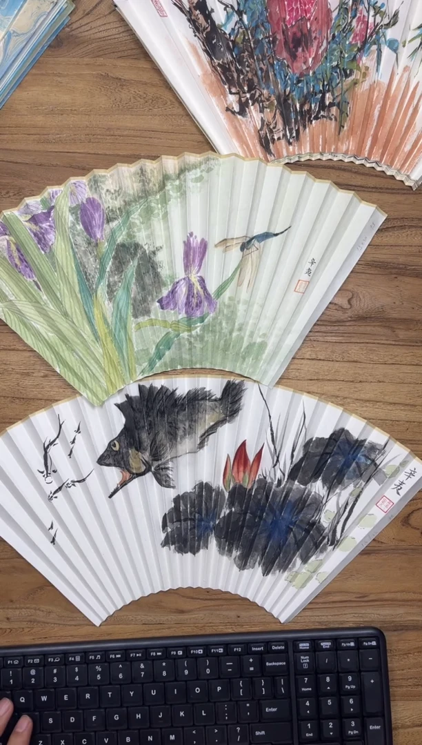 【闪购商品】扇子16方泽黎长物宣纸扇面