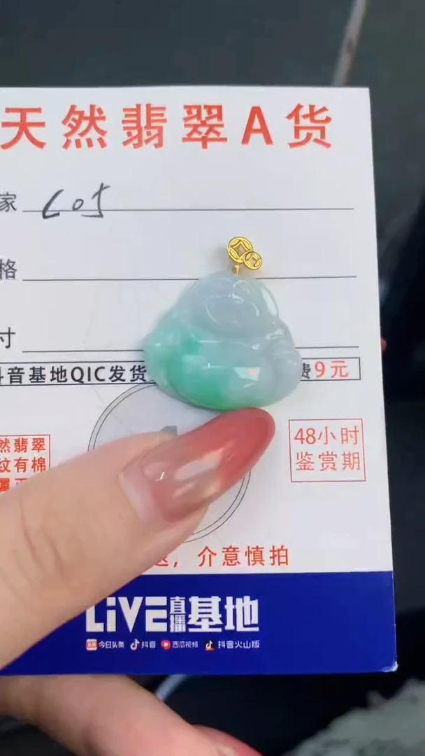 颈饰未镶嵌翡翠天然A货翡翠挂件