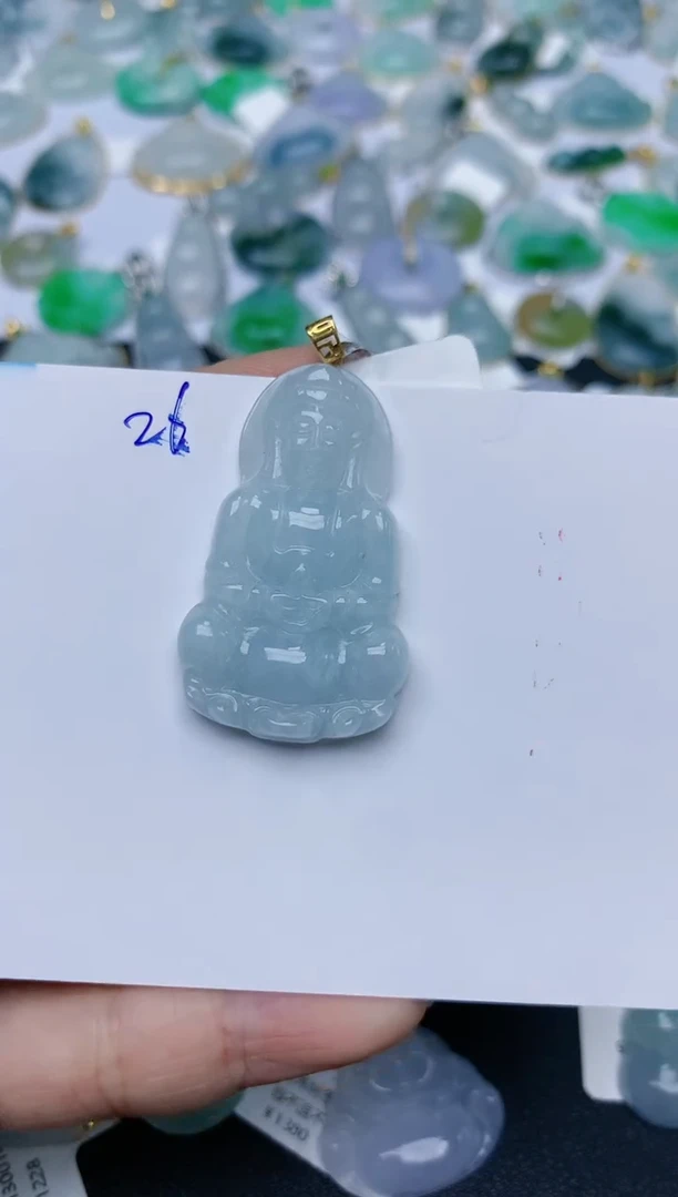 【闪购商品】翡翠颈饰18K金镶嵌天然翡翠A货    26