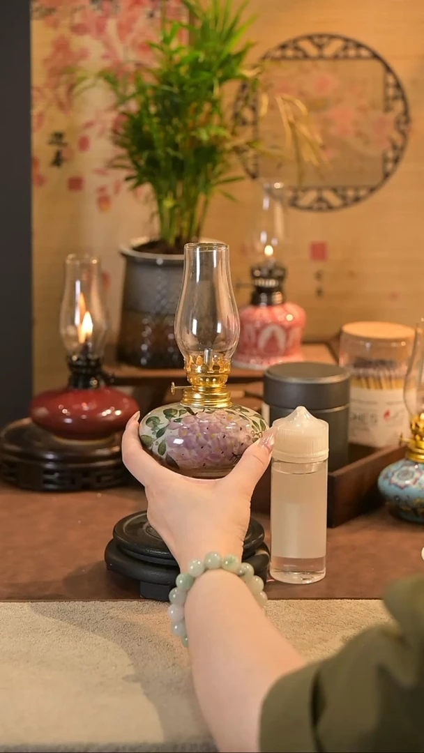 景德镇陶瓷油灯摆件