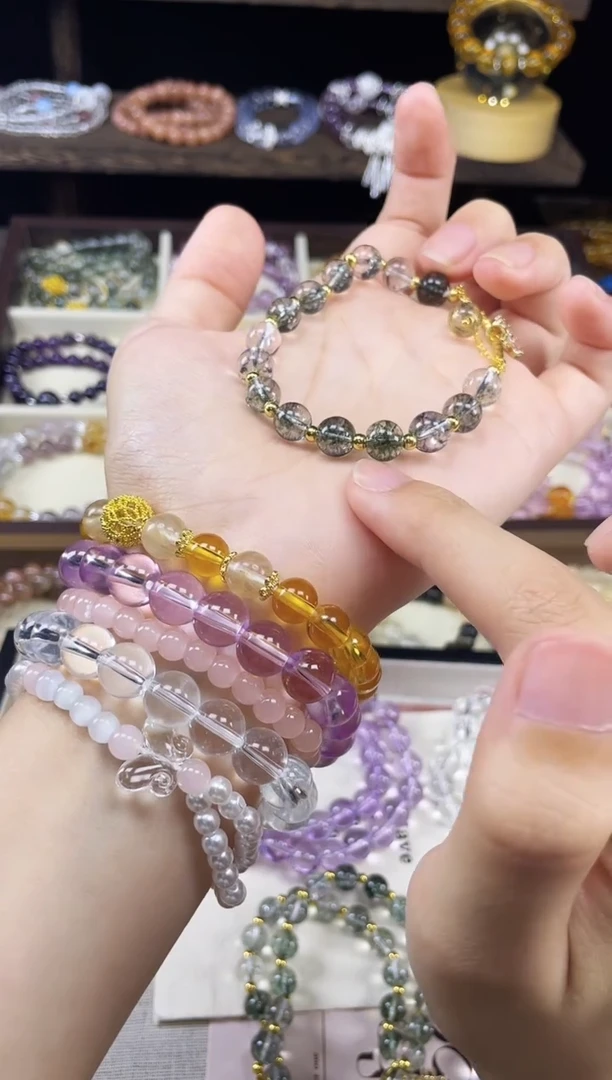 水晶手串未镶嵌天然水晶保真保天然