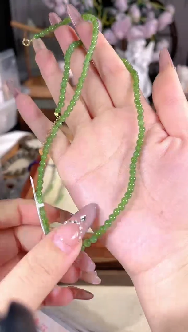 项链银S925镶嵌和田玉多样性发其一孤品默认微瑕