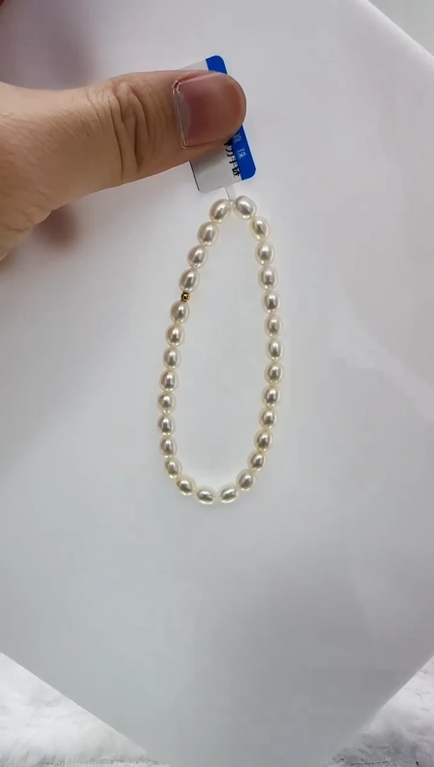 【闪购商品】淡水珍珠DA18K金镶嵌b458 手链5