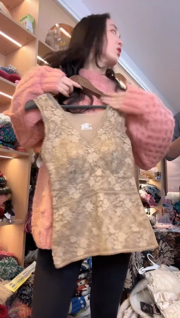 羊毛纯棉蕾丝磨毛美背