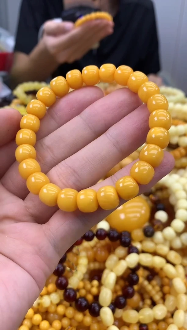 裸石蜜蜡未镶嵌手串