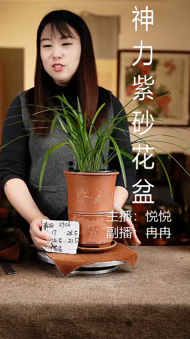 紫砂花盆花卉工艺2906+z