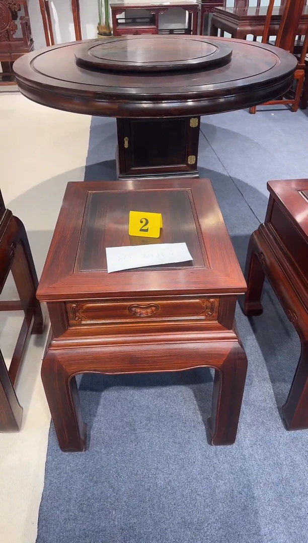 黑酸枝木类书柜涅**生角几1个