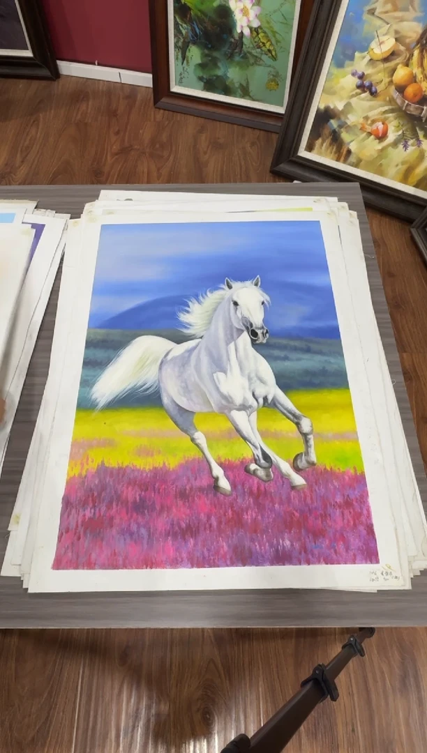 油画【46号】约90*60丨朝鲜原创纯手绘孤品油画丨顺丰包邮