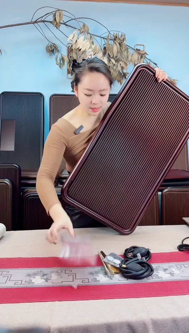 你****游大海红色茶盘80*45*4