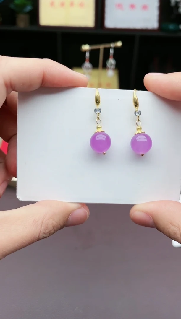 【闪购商品】玛瑙/玉髓耳钉银S925镶嵌304000