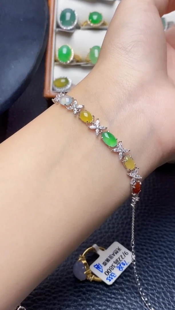 银S925镶嵌戒指翡翠4353