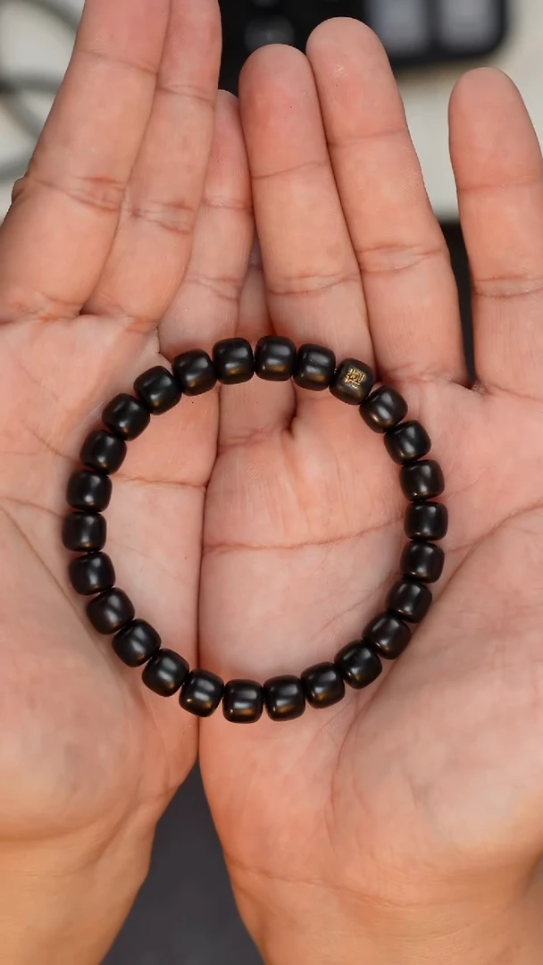 【闪购商品】风车木（黑檀木）无事牌檀木手串