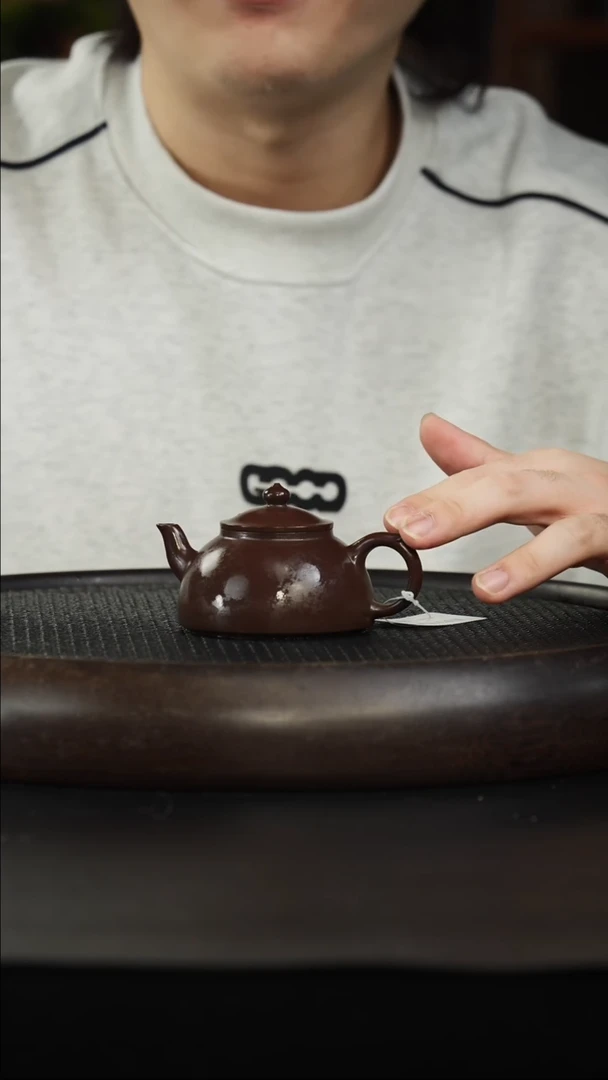 茶壶紫砂18 紫朱泥 小笠帽