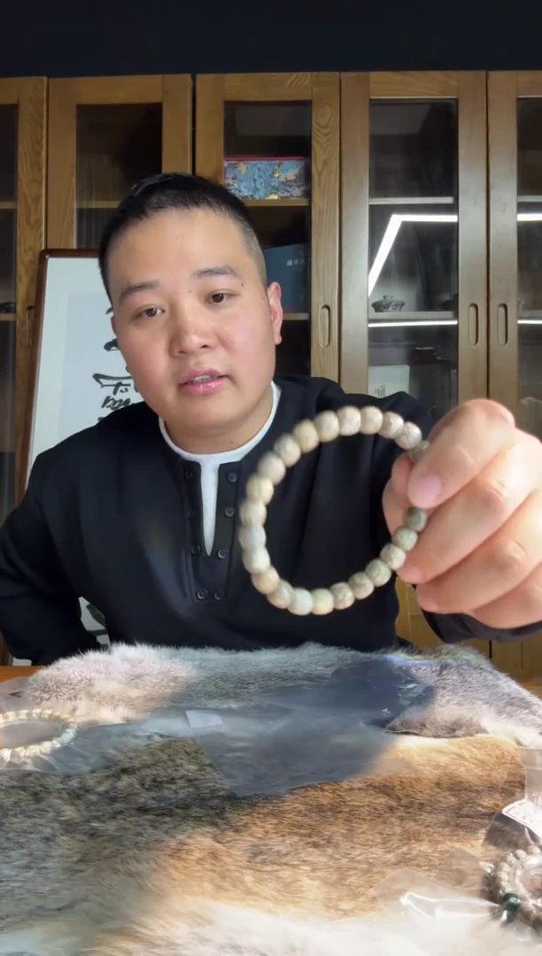 手串星月菩提石玉料老型单圈