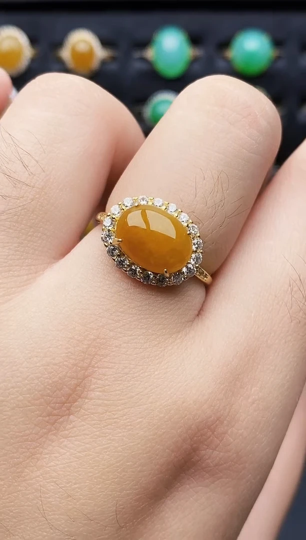 银S925镶嵌戒指翡翠1054