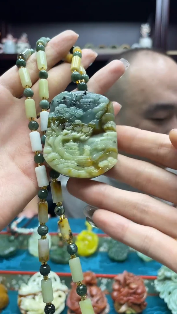 未镶嵌岫玉吊坠·