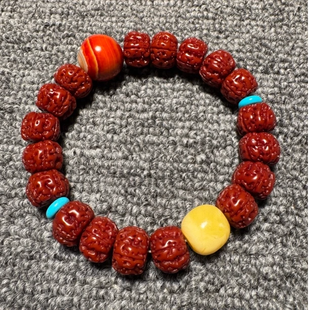 盘龙藏式直切小金刚手串机器物理干刷成品12-13mm