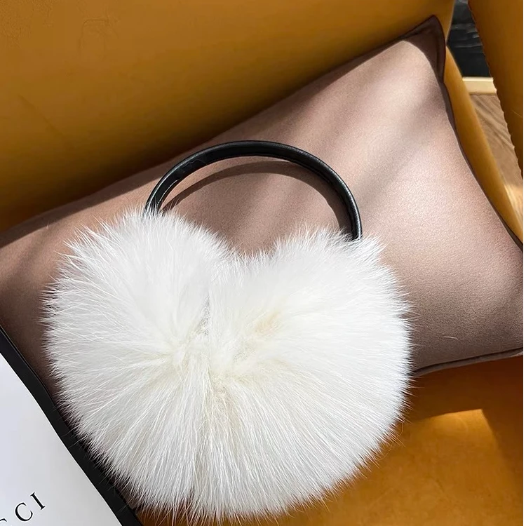 真狐狸毛耳罩韩版可爱毛绒耳捂子冬季护耳保暖毛毛耳包防冻耳套女