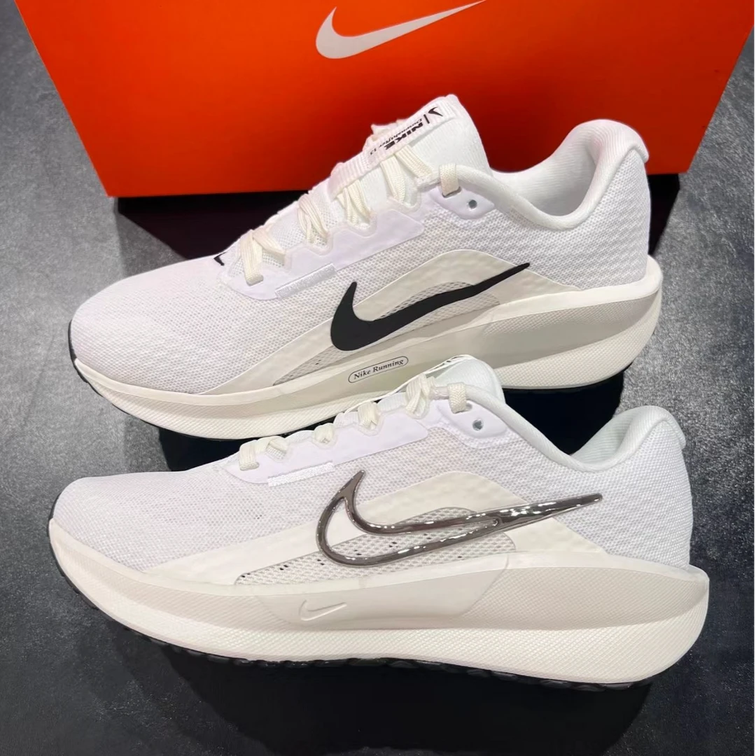 Nike耐克Downshifter 13女款低帮白色网面休闲跑步运动鞋官方正品