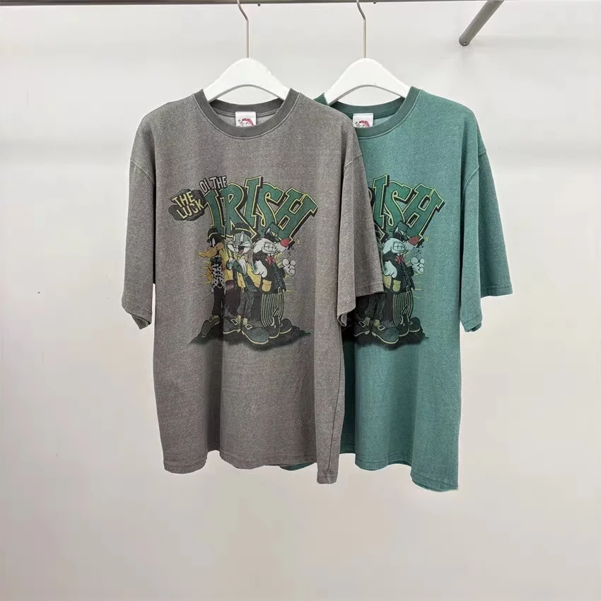 现货！韩国东大门2025春夏新款GARMENT宽松卡通印花短袖T恤