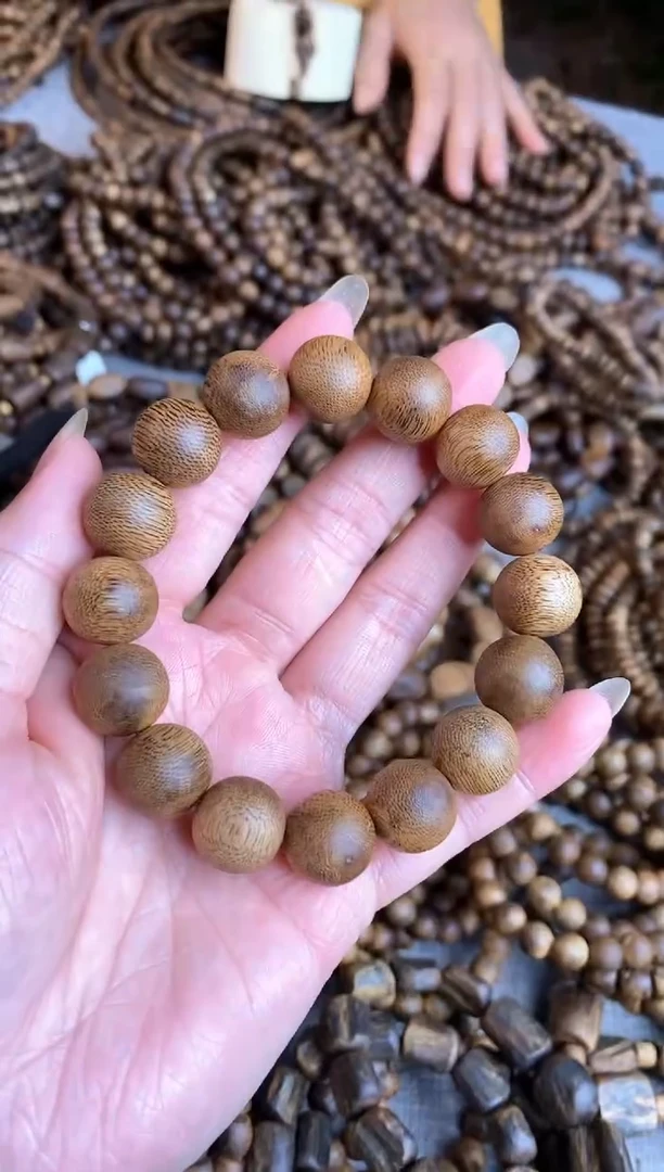 手串沉香白棋1.4圆珠单圈棋楠手串13多样性发一