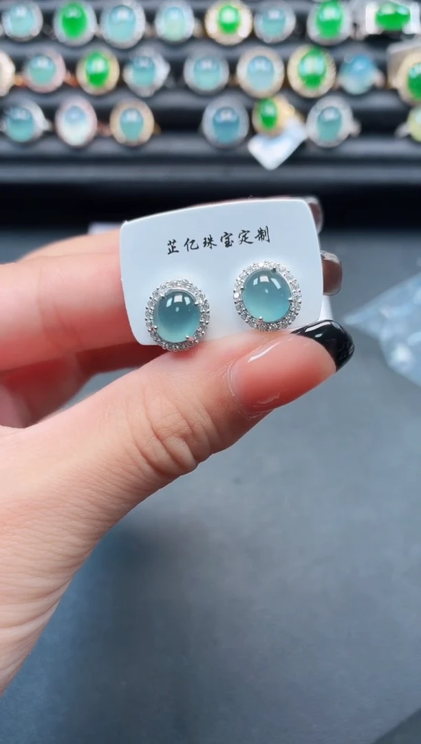 翡翠戒指银S925镶嵌111111