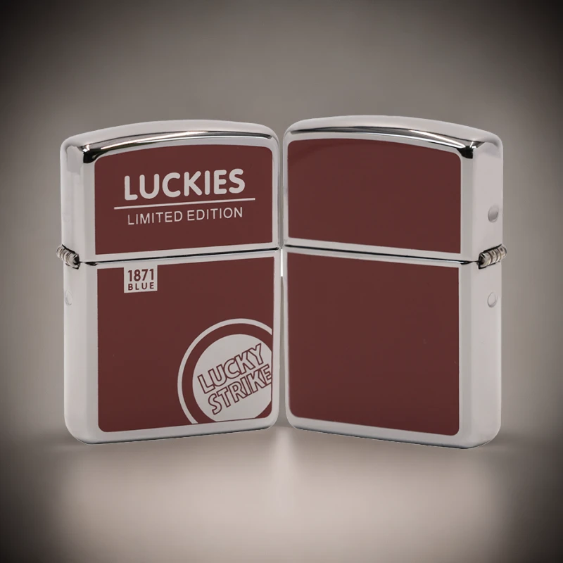 ZIPPO/之宝打火机银珐琅【好彩】红原装正品煤油机DYJ1