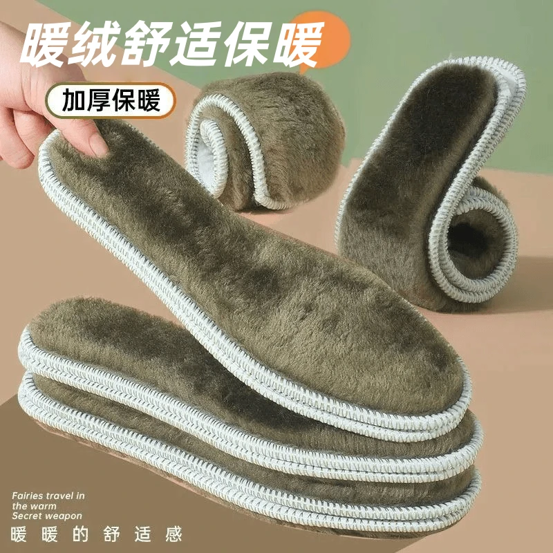 新款防寒保暖防臭棉鞋垫软底舒适仿兔绒柔软吸汗透气鞋垫加绒加厚