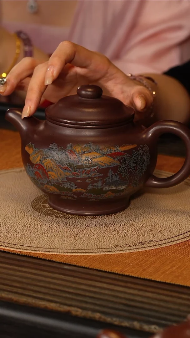 茶壶紫砂宜兴紫砂SDH 老紫泥 掇只 420cc