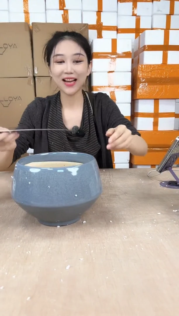 圆球亮光灰小号18x15