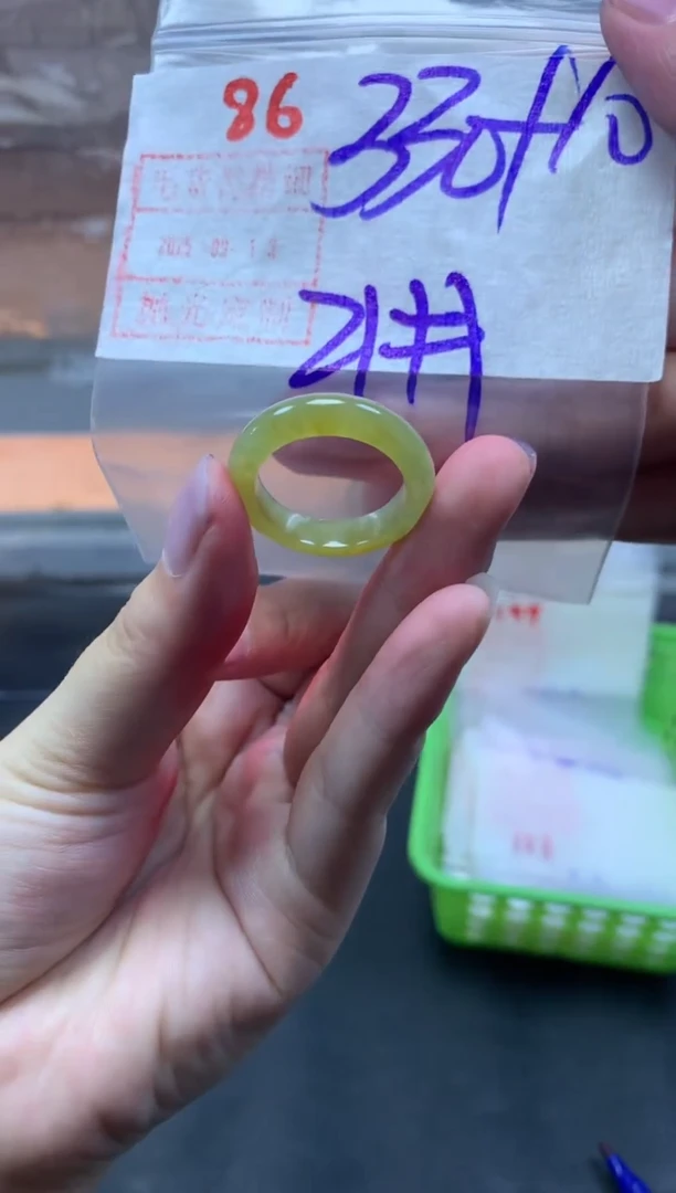 未镶嵌定制翡翠戒圈21#340毛货需精细抛光