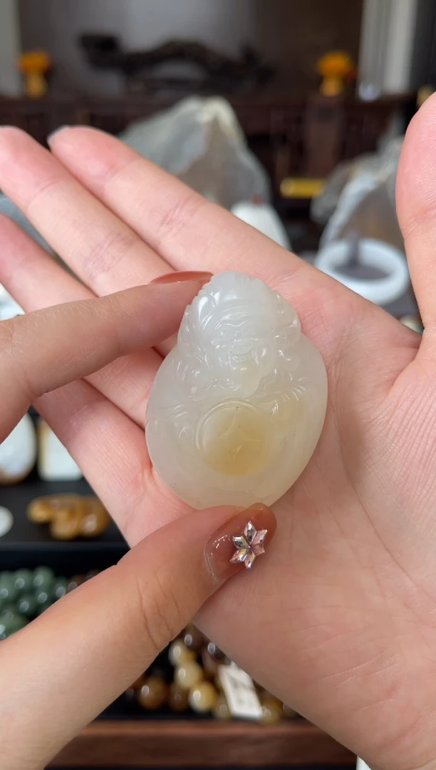 【闪购商品】和田玉（白玉）挂件未镶嵌天泰白玉财神