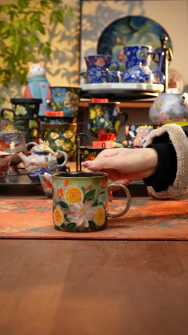 瓷片景德镇手工手绘963