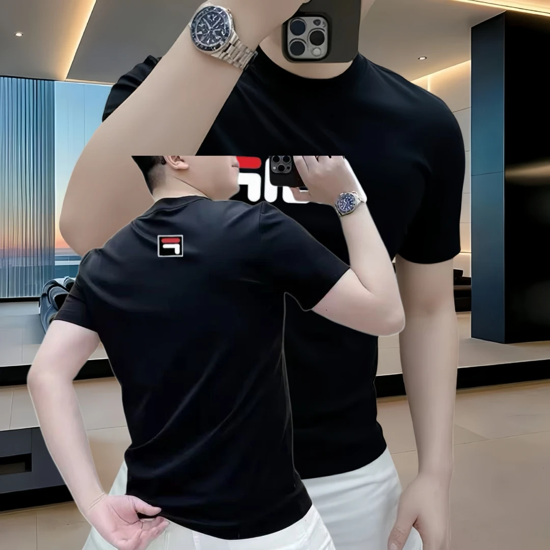 轻奢新款潮牌时尚短袖网红爆款半袖夏天潮流修身百搭t恤男士休闲