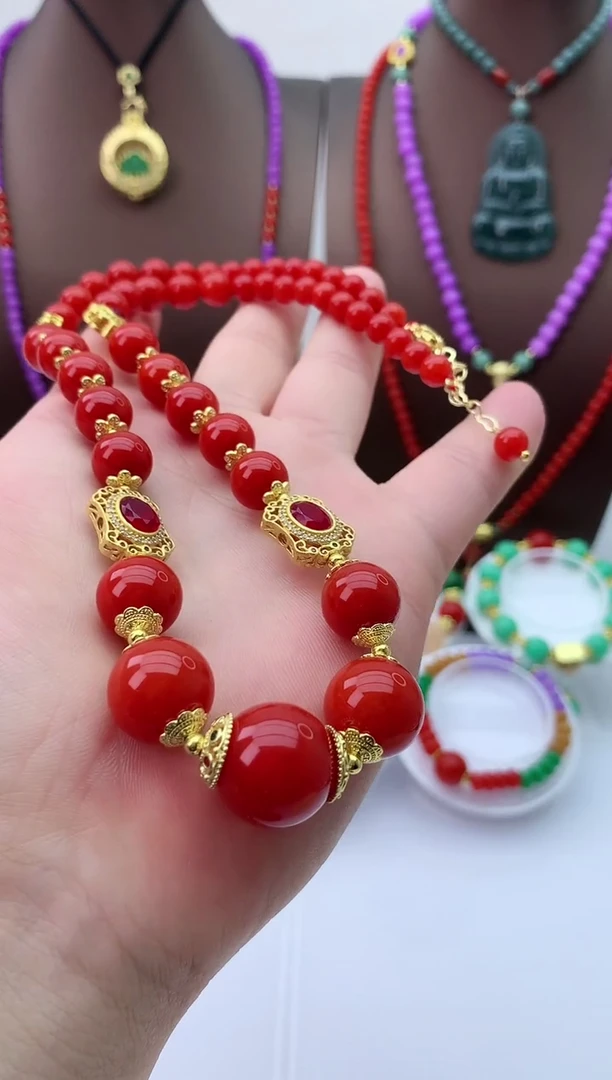 【闪购商品】翡翠颈饰14K金镶嵌D295项链