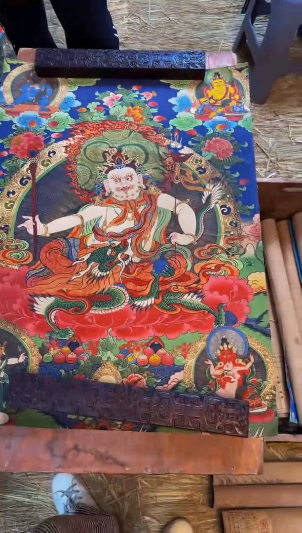 装裱画精品手绘唐卡链接--A062