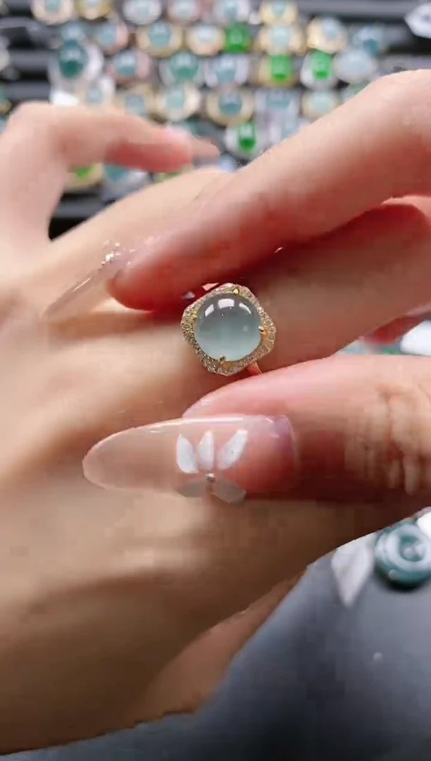 【闪购商品】翡翠戒指银S925镶嵌51511